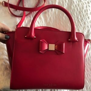 Ted Baker hot pink bag with rose tone hardware
